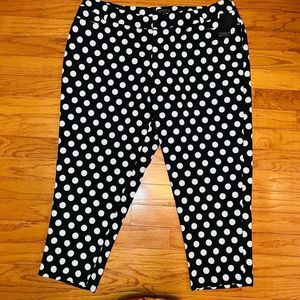 ELOQUII- NWT Black and White Polka Dot Pants- Size 24